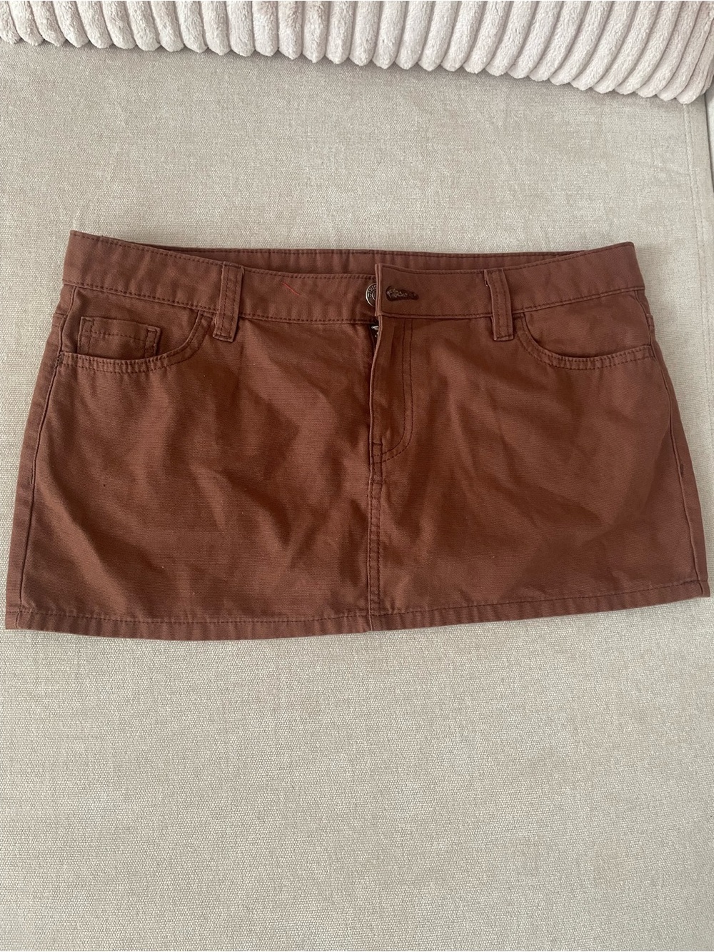 H&M - Divided. Brown Cotton Mini Skirt - Women's Classic Style